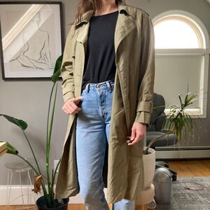 Vintage Drizzle Women's Khaki Trench Coat